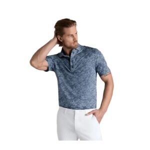 G/FORE Men's Polo Shirt XL Hydrangea Navy Twilight Short Sleeve Golf Performance